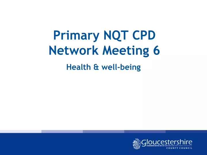 primary nqt cpd network meeting 6