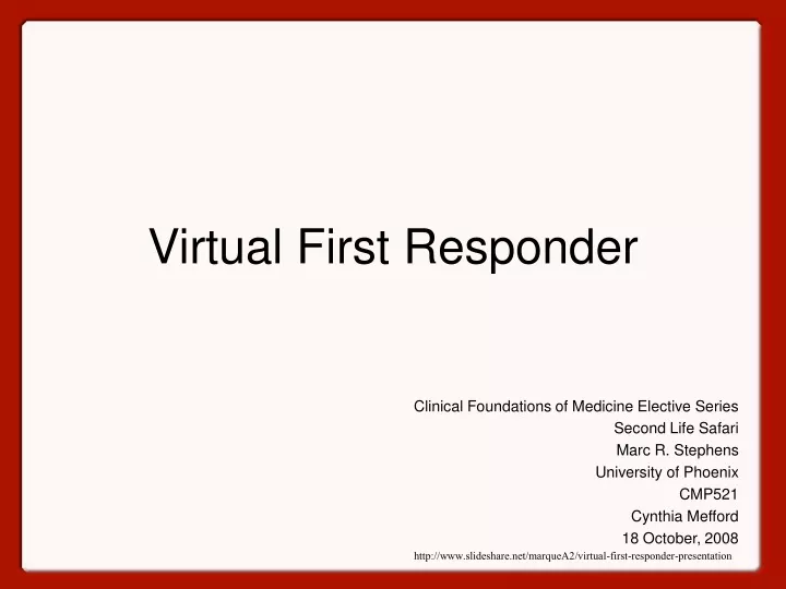 virtual first responder
