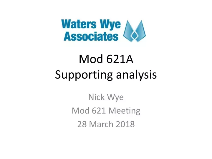 mod 621a supporting analysis