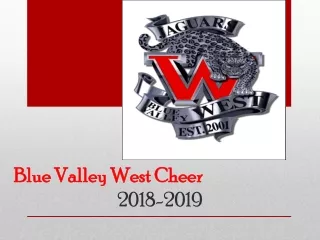 Blue  Valley  West Cheer  2018-2019