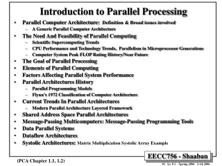 Introduction to Parallel Processing