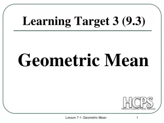 Learning Target 3 (9.3)