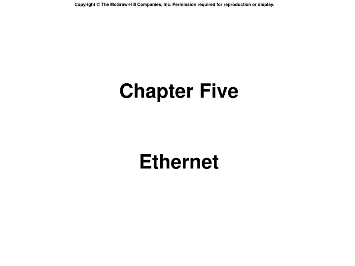 chapter five ethernet