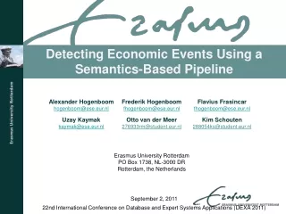 Detecting Economic Events Using a Semantics-Based Pipeline
