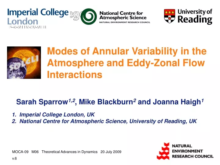 modes of annular variability in the atmosphere and eddy zonal flow interactions