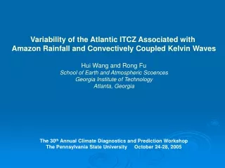 variability of the atlantic itcz associated with