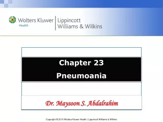 Chapter 23 Pneumoania