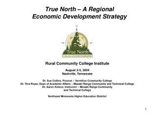 True North – A Regional Economic Development Strategy