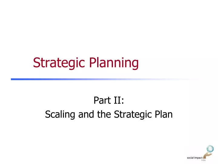 strategic planning