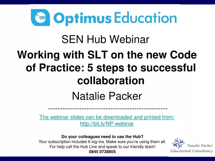 sen hub webinar working with slt on the new code