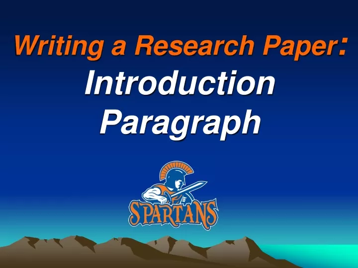 writing a research paper introduction paragraph