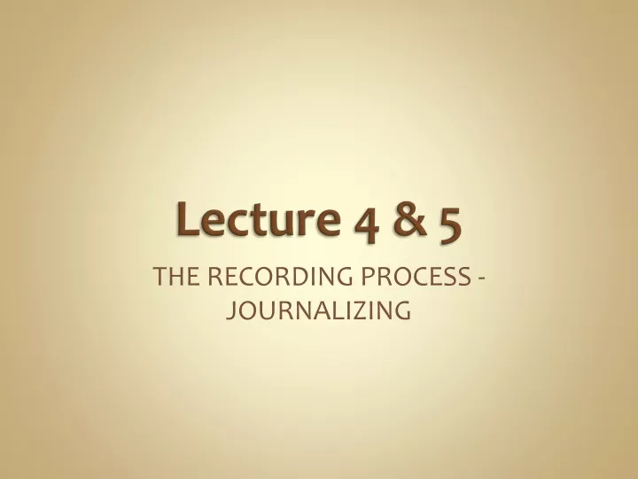 lecture 4 5