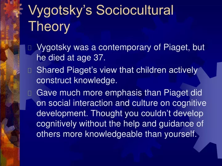 vygotsky s sociocultural theory