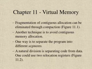 Chapter 11 - Virtual Memory