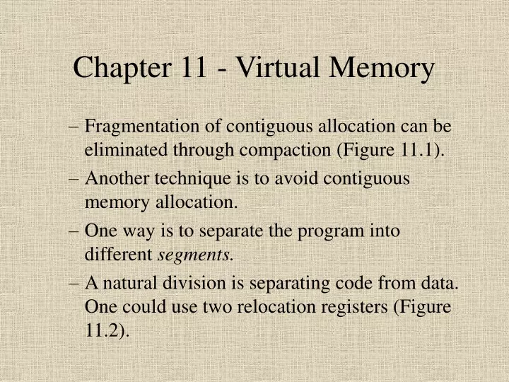 chapter 11 virtual memory