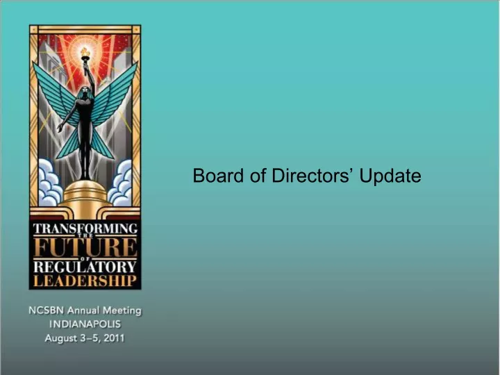 board of directors update