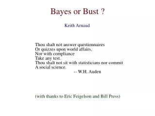 Bayes or Bust ?