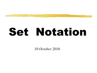 Set  Notation
