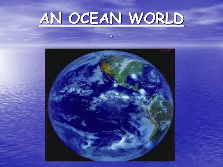 an ocean world