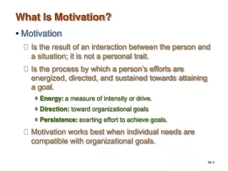 What Is Motivation?