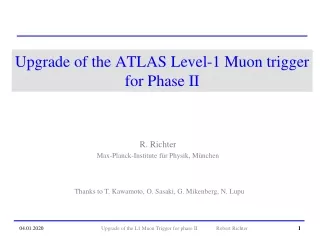 Upgrade of the ATLAS Level-1 Muon trigger for Phase II