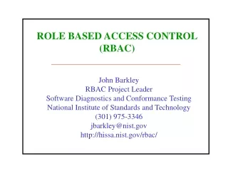 ROLE BASED ACCESS CONTROL (RBAC)
