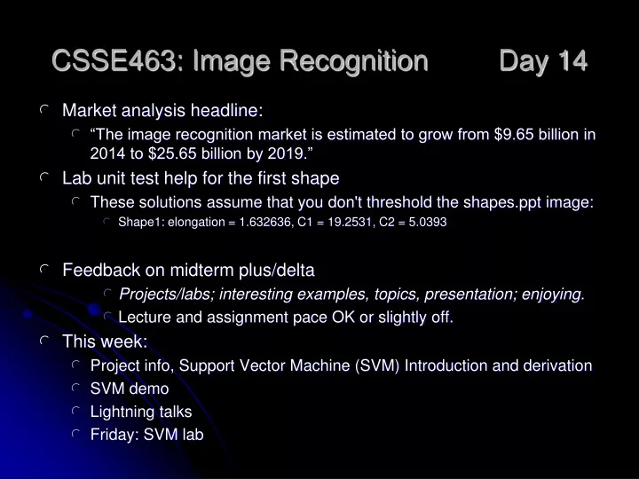 csse463 image recognition day 14