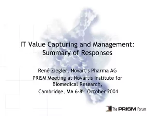 IT Value Capturing and Management: Summary of Responses