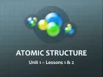 ATOMIC STRUCTURE - slide 1