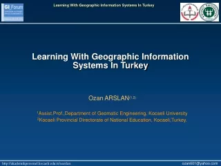 Learning With Geographic Information Systems In Turkey