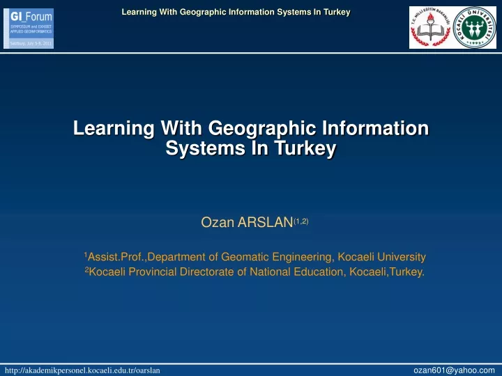 learning with geographic information systems in turkey