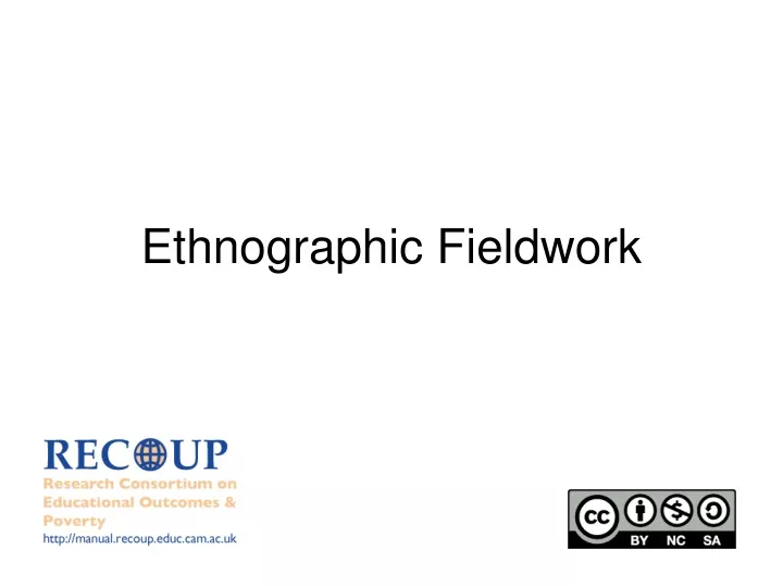 ethnographic fieldwork