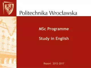 MSc Programme Study in English