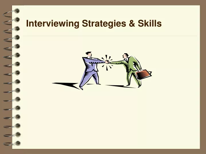 interviewing strategies skills