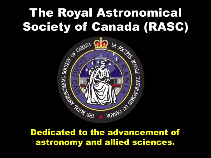 the royal astronomical society of canada rasc
