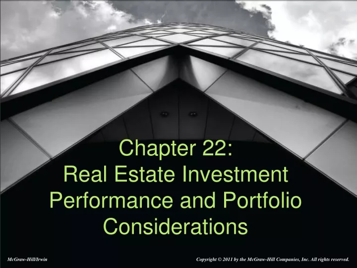chapter 22 real estate investment performance