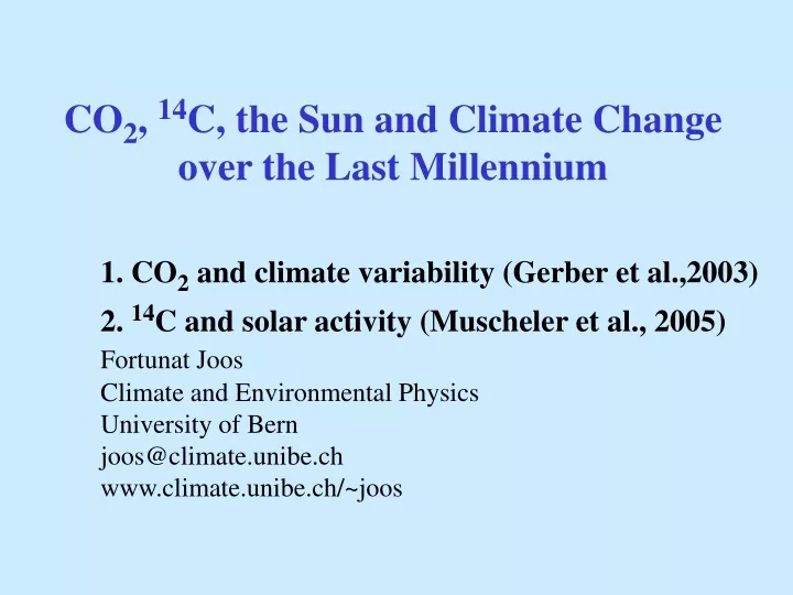 co 2 14 c the sun and climate change over
