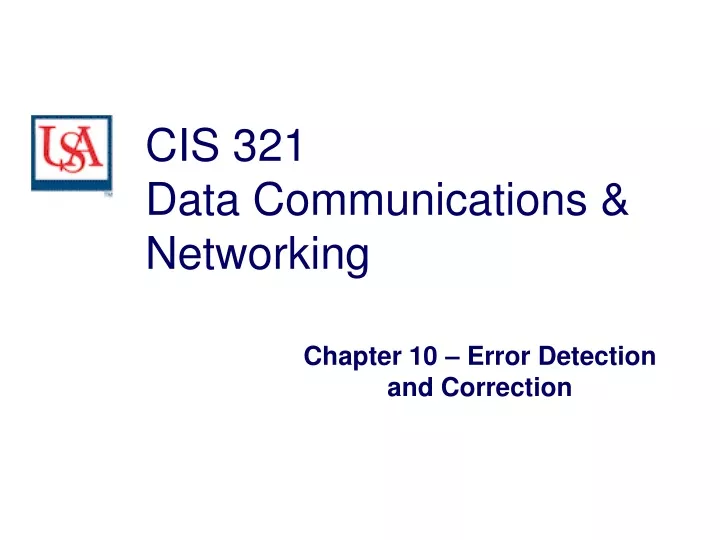 cis 321 data communications networking