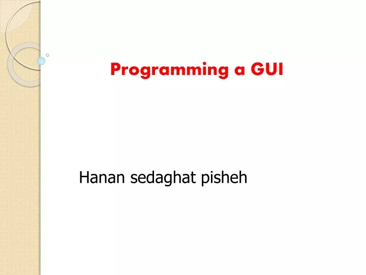 programming a gui