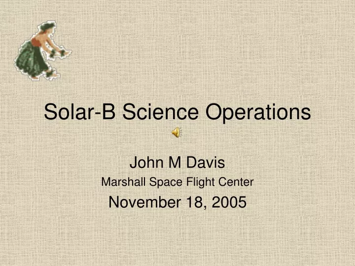 solar b science operations