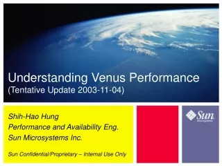 Understanding Venus Performance (Tentative Update 2003-11-04)