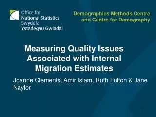 Measuring Quality Issues Associated with Internal Migration Estimates