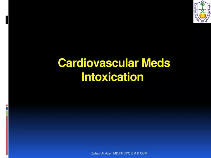 cardiovascular meds intoxication