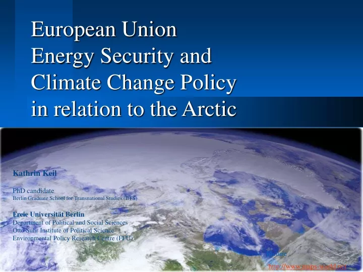 european union energy security and climate change policy in relation to the arctic