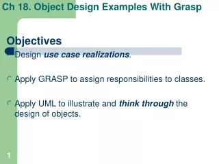 Ch 18. Object Design Examples With Grasp