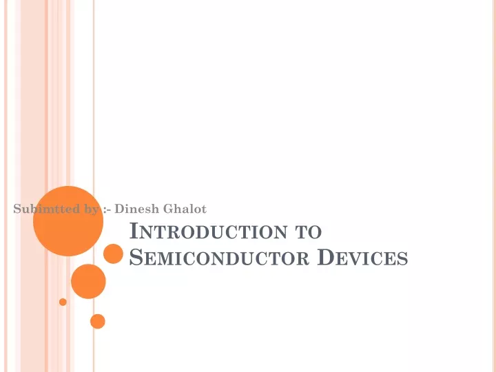 introduction to semiconductor devices