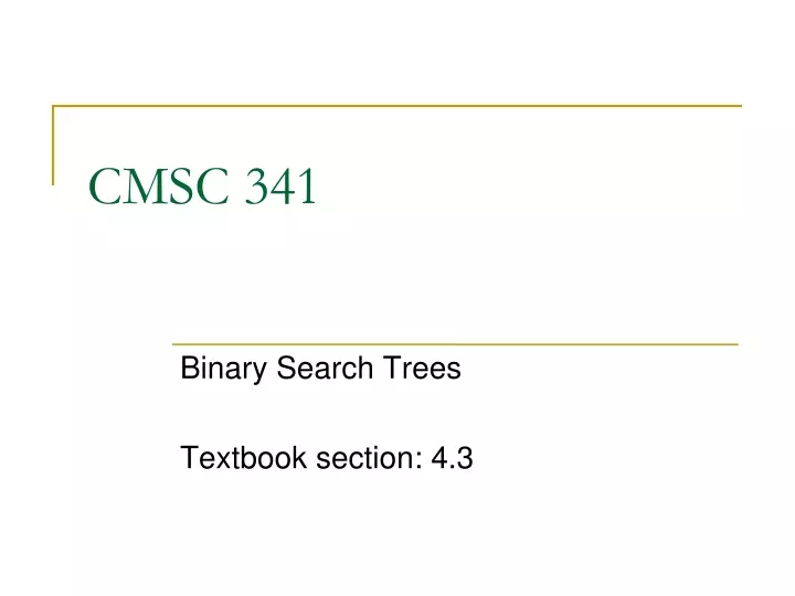 binary search trees textbook section 4 3