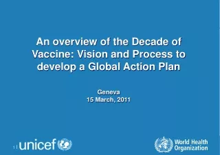 An overview of the Decade of Vaccine: Vision and Process to develop a Global Action Plan Geneva