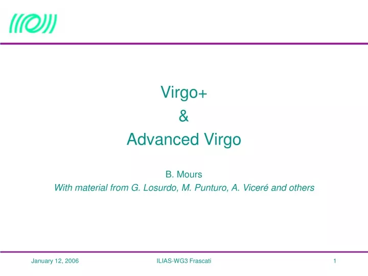 virgo advanced virgo b mours with material from