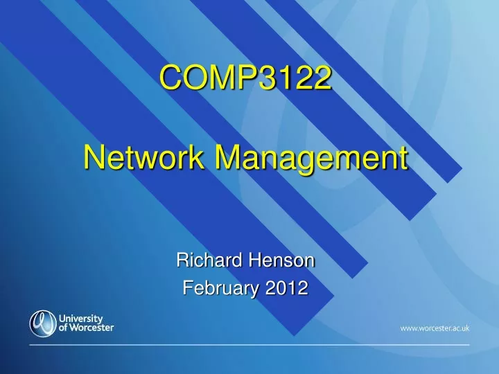 comp3122 network management